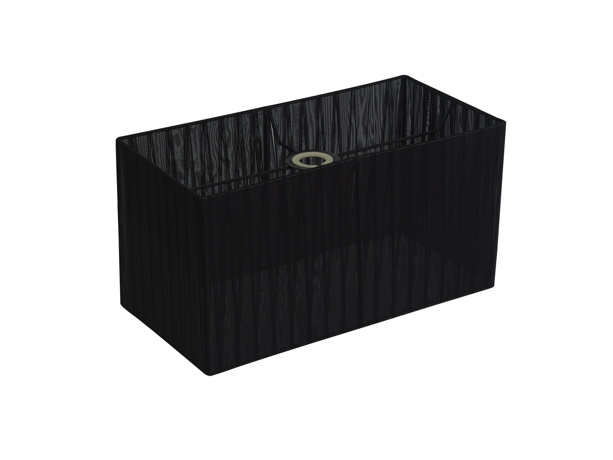 ILS31726  Florence 38cm Rectangle Organza Fabric Shade Black